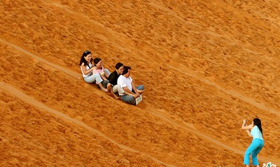 glisser sur sable